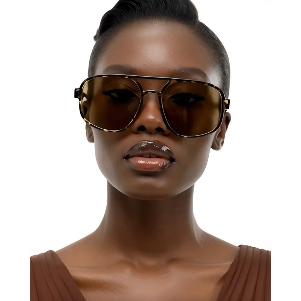 Retro Double Bridge Sunglasses Light‎ Cat Eye Women Sun Glasses Shades UV400 New